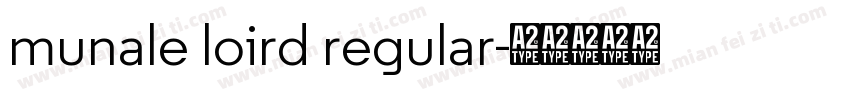 munale loird regular字体转换
